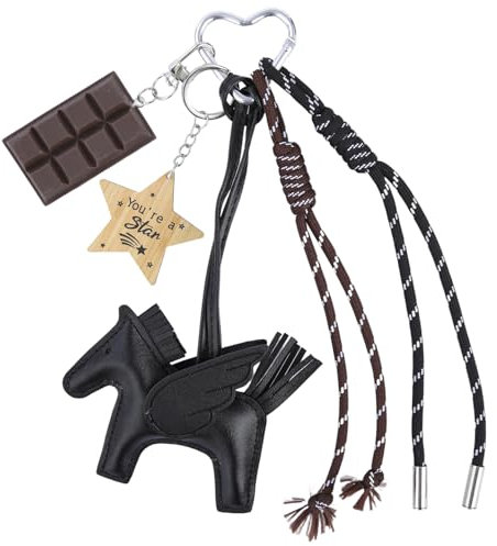 Onperpoe Pony Taschen Anhänger Y2k Design-Anhänger aus Seil für Handtasche Schlüsselanhänger Personalisiert In Künstlichem Leder Aesthetic Bag Charms Rucksack Anhänger für Tasche und Schlüssel