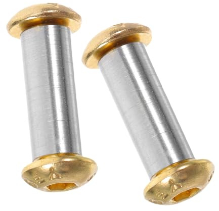 Cabilock 2pcs Rivets en Laiton pour Poignée de Couteau, Fixation Solide pour Bricolage, Longueur Serrage 16-22mm, Vis M4, Accessoires pour Fabrication de Couteaux