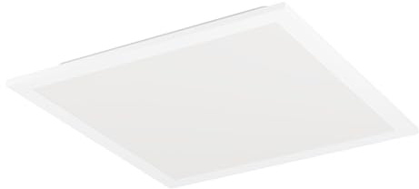 EGLO LED Deckenleuchte Bottazzo, Deckenlampe mit Fernbedienung, Backlight | Panel ultraflach, Bürolampe dimmbar aus Metall und Kunststoff in Weiß, warmweiß - kaltweiß, RGB, 30x30 cm