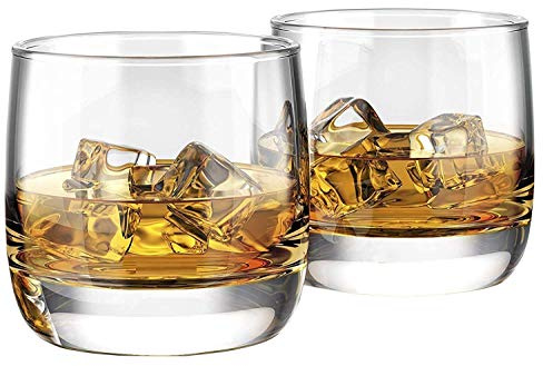 Italian Premium Glass Scotch Glass - Set of 6, Clear, 310ml