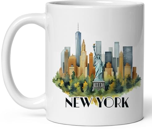 med handtag frukostmuggar New York State personlig porslinsmugg porslinsmuggar till mamma fars dag 330 ml