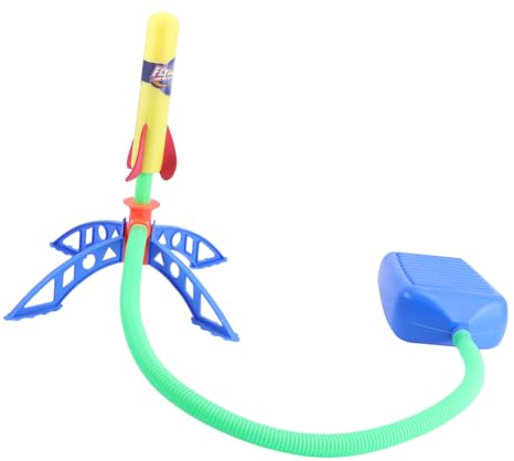 Milisten Pedal Rocket Toy Air-propelled Outdoor Rockets Toy for Boys and Girls Random Colors for Backyard Play