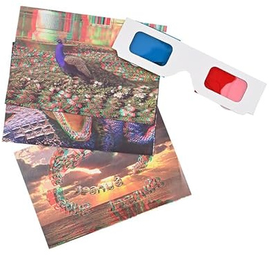 3D-Brille, wissenschaftliches Experiment-Set für Kinder, DIY visuelle Wahrnehmung STEM Science Kits mit Anaglyphe rot-blauer Brille und 3D-Bildkarten, pädagogisches Klassenzimmer-Projekt für Schüler