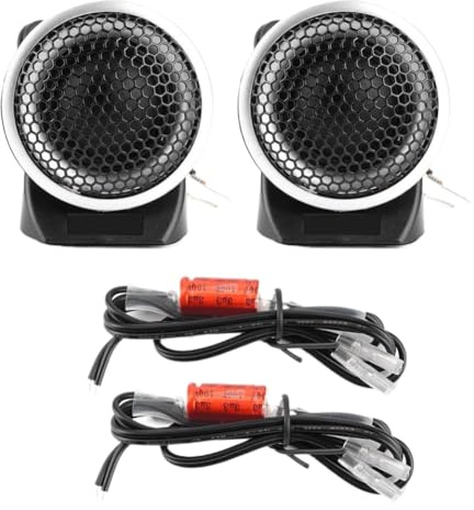 UDMeooVVs 2PCS 150W Car Tweeter Speakers 92dB Silk Dome Horn 12V Compatible With Automotive Audio Systems