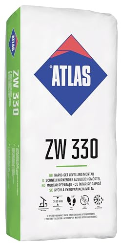 ATLAS ZW 330, Zementbasis, Zweikomponentiger Ausgleichsmörtel, 25 KG, Wasserdicht, Hochflexibel