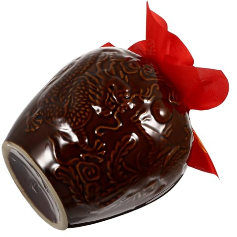 MAGICLULU Bottiglia di Vino in Ceramica 1000ml Marrone Sigillata