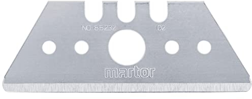 MARTOR 10 x TRAPEZKLINGE, Ersatzklingen Cuttermesser, Sicherheitsmesser, 19 mm, Scharf, Abgerundet, 2-fach Nutzbar, NR. 65232