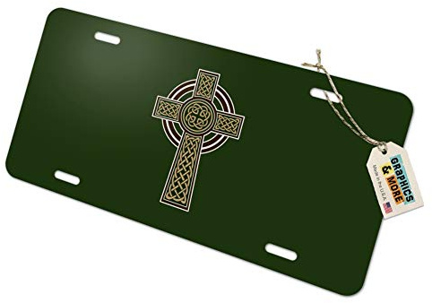 GRAPHICS & MORE Celtic Christian Cross Irish Ireland Novelty Metal Vanity Tag License Plate