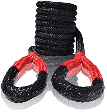 Kinetic Recovery Rope, 1/2 x 20ft, Double Braided Nylon (Black)