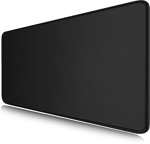 LL-COEUR svart överdimensionerad speed gamer musmatta 120 x 50 x 0,3 cm, XXL stor premium halkskydd skrivbordsmatta för PC, bärbar dator, tangentbord (1200 x 500 x 3 mm)