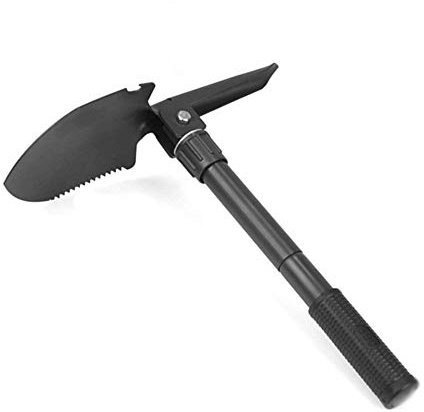 DIVISTAR Pelle pliable multifonction dentelée pour camping, randonnée, outil de jardin