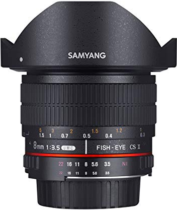 SAMYANG 8mm F3.5 APS-C Fisheye Lens for Micro Four Thirds (MFT) Mount Cameras | Ultra-wide fisheye perspective creates dramatic 180° images for creative photography and video.