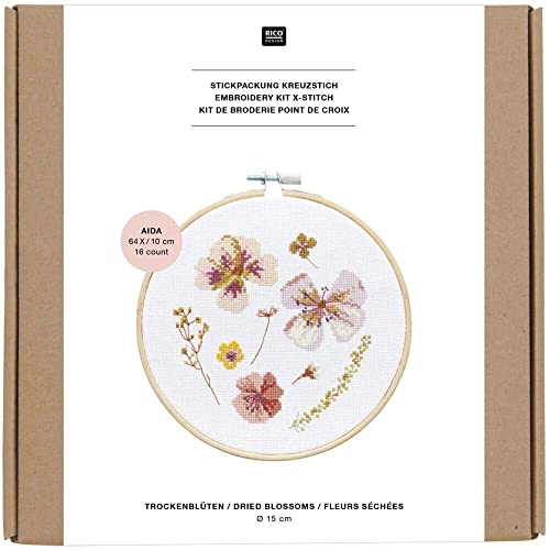 Rico Design Kreuzstich-Stickset - Trockenblumen