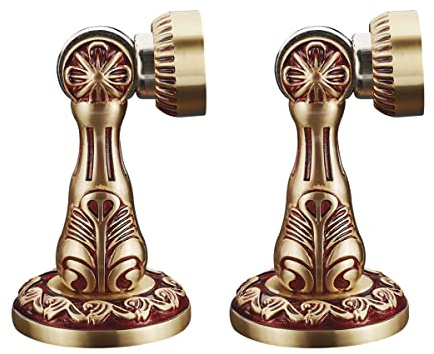 FREEDL Magnetischer Türstopper Wandmontage Vintage Messing Türfeststeller Magnetisch Boden Schwere Türstopper Einfach Montieren Schrauben Magnet Stopper Tür für Büro,Home, Hotel (2)