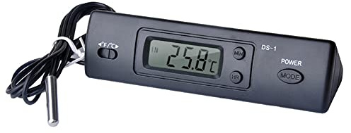 SPORTARC Thermomètre électronique multifonction pour voiture avec affichage de l'heure et de la température avec sonde