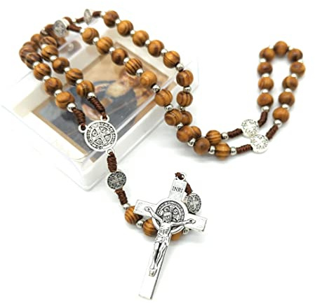 OVUNQUE PROTEGGIMI Rosenkranz des Heiligen Benedikt mit Gebet des Heiligen Benedikt. Katholischer Rosenkranz. St. Benedict Rosary. Katholische Rosenkranz