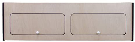 Campervan Overhead Cabinet 120cm x 35cm x 35cm 2 Door Top Locker Central Divider Camper Van Furniture Storage Lightweight Solid Birch Plywood Unpainted Soft Close Hinges Push Button Locks Fixing Kit
