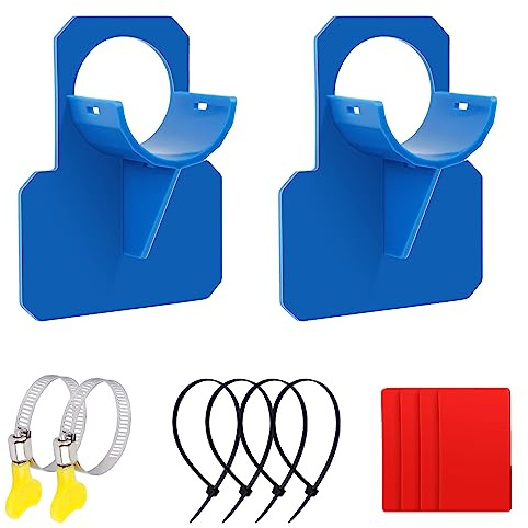 Soportes para Tubos de Piscina 2 Piezas,RUNEAY 30-37mm Soportes de Manguera para Piscinas,Protección Contra Torceduras,para Intex y Bestway Accesorios Piscina,Azul