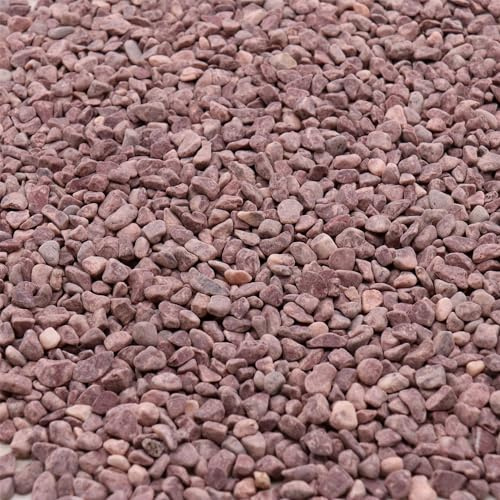 Premium Pebbles Felsen für Pflanzen. Dekorative Kieselsteine, Rot, 1,27 cm, 0,9 kg. Für Garten, Landschaftsbau, Innenbereich, Vasenfüller, Basteln, Sukkulenten, Töpfe, Pflanzen (Mini, Rot, 2)