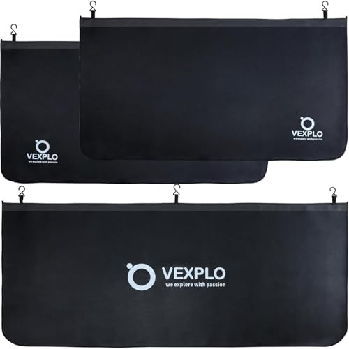Vexplo Thick Magnetic Fender Covers for Mechanics - 3 PCS Dual-Layer Car Fender Cover with 28 Stronger Magnets & 7 Hooks - Large Size, Universal Fit for Cars, Trucks, RV and SUVs