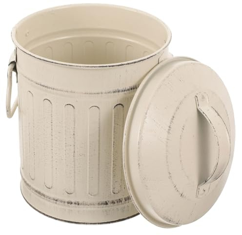 Gatuida Secchio per La Cenere con Coperchio Secchio per La Conservazione della Cenere Secchio per La Cenere di Un in Metallo per Uso Domestico Contenitore per La Cenere del