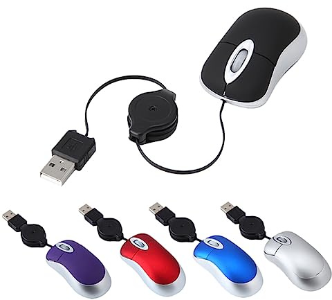 AOKWAWALIY Mini mus trådlös mus USB c port tyst trådbunden USB mus infällbar sladd notebook mus tyst trådbunden mus usb c mus trådbunden dator lila arbete infällbar kabel