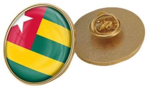 Modische Emaille Broschen Und Anstecknadeln Mit Togo Flagge, Klassischer Ethnischer Geometrischer Schmuck, Neuheit, Patriotische Anstecknadeln, Charme, Vintage Hip Hop Kleidung, Tasche, Scha