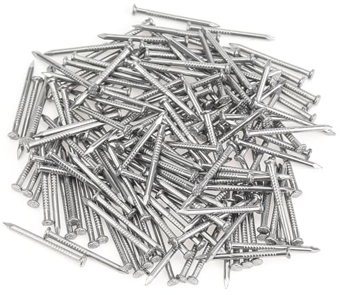 Favordrory 100 Stück Edelstahl-Hardware-Nägel, 2,5 cm hängende Nägel, Wandnägel zum Aufhängen von Bildern, Holznägel, Drahtnägel, kleine Nägel