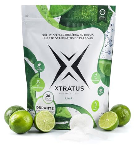 Bebida Deportiva Con Carbohidratos Electrolitos Sin Aditivos Con Lima Natural En Polvo Para Hidratacion Y Rendimiento Durante Entrenamiento Mezcla 2-1 Ideal Para Dietas Limpias XTRATUS