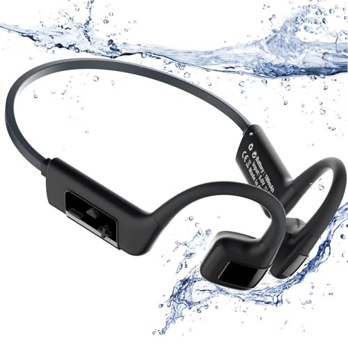 MONODEAL Cuffie Conduzione Ossea Bluetooth 5.4 Subacquee per Piscina IP68 Impermeabile Auricolari MP3 Subacqueo 32G Auricolari Sport per Nuoto, Corsa