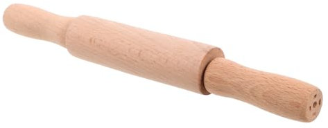 KONTONTY Boys and Girls Mini Wooden Rolling Pin Roller for Baking Pastry Crafts Tool Home Baking Holiday Decorations