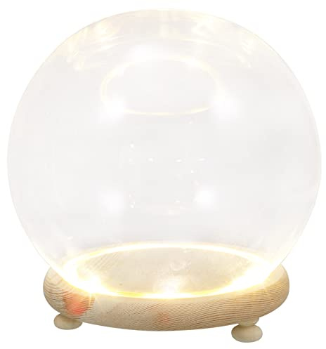 Cabilock Glass Cover Ornaments Micro Landscape Preserved Flower Glowing Cover for Protection Decor Diy Flower Display Use Tabletop Display