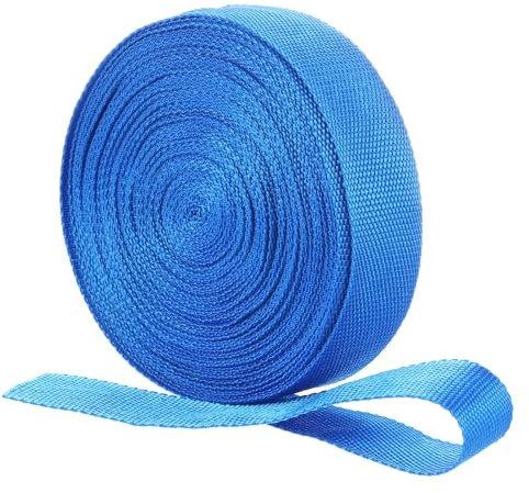 sourcing map Nylon Webbing Strap, 22 Yards x 1-1/2 Polypropylene Flat Webbing Band for Bags, Pool Solar Cover, Repairing DIY Crafting (Blue)