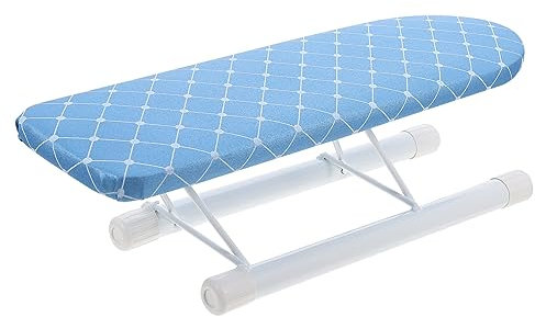 OUNONA Mini Asse Da Stiro Pieghevole Da Tavolo, Piccolo Strumento Per Stirare Base Antiscivolo e Resistente Al Calore, Per Uso Domestico e Stiratura Di Camicie e Vestiti