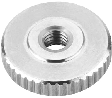 SOTOOLS 10 x Rändelmutter M4, Edelstahl SS304, DIN 467, Ø 16 mm | Rändelmutter/Rändelschraube, flache Form, für Maschinenbau, Höhe 4 mm, Edelstahl V2A.