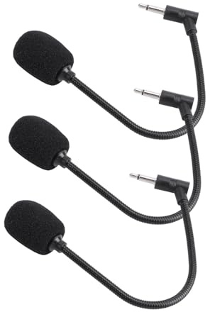 FRCOLOR Micrófono para Ordenador Portátil y Móvil 3piezas Sonido Estéreo y Voz Clara, Material Plástico, Esponja y Metal, Adecuado para Casa y Oficina