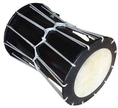 Japanische Lange Trommel, Schwarze Kletterseiltrommeln, Länge 60 Cm Durchmesser 50 Cm, Festival -Requisiten