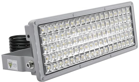 POWFUL 100W 14000LM LED Strahler Außen, 6500K Flutlicht für Hof & Garten | IP67 Wasserdicht, robustes Qualitäts-Alugehäuse. 180° verstellbar, flimmerfrei, 10KV Überspannungsschutz für Garten Garage