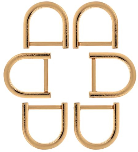 ibasenice 6piezas Hebillas de Anilla D Metálicas con Tornillo Grilletes Desmontables para Herrajes de Bolsos Llaveros y Collares para Perros Interior
