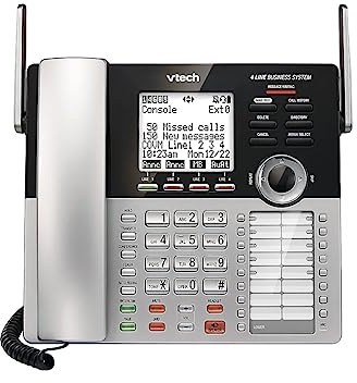 VTech CM18445 Main Console - DECT 6.0 4-Line Expandable Small Business Office Phone with Answering System