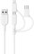 Anker PowerLine II - Cable 3 en 1, Lightning/Tipo C/Micro USB para iPhone, iPad, Huawei, HTC, LG, Samsung Galaxy, Sony Xperia y Android Smartphones (3 pies) (blanco)