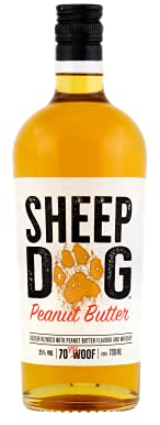 Sheep Dog Peanut Butter Whiskey Liqueur, 70cl, 35% ABV, Aroma of Vanilla and Butterscotch, with Sweet Caramel Taste, Ideal Neat or in Cocktails like Peanut Butter Old Fashioned, Whisky Gift Idea