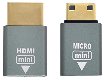 xiwai Juego de 2 adaptadores micro HDMI hembra a mini macho y HDMI 1.4 macho 4K a 60 Hz