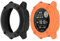HUAYUWA 2Pack Soft TPU Case Cover (Black+Orange) Compatible with Garmin Instinct 2X Solar Smartwatch Protective Case 50mm Intended for Instinct 2X Solar Watch Shell Accessories