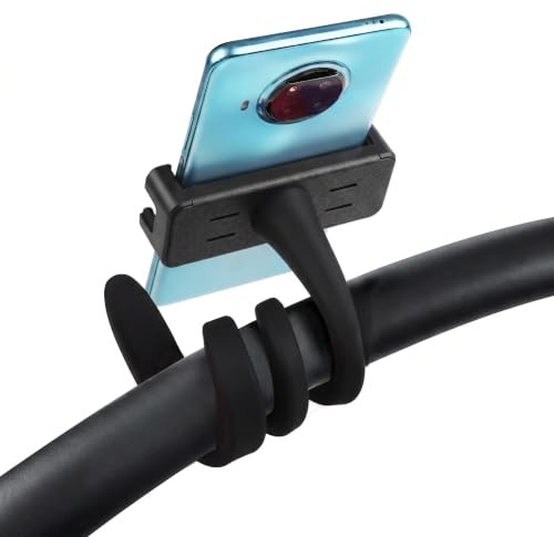 LLMSIX Support de téléphone portable antidérapant avec bras flexible - Accessoires de poussette pour course vélo de course