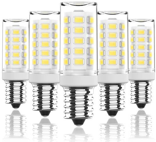 SGEPLED E14 LED Lampe Kaltes Weiß 6000K,3W /350LM Glühbirne Ersatz 30W 40W Halogenlampen, Kein Flackern Nicht Dimmbar, Wandlampe, Schreibtischlampe, 5er Pack