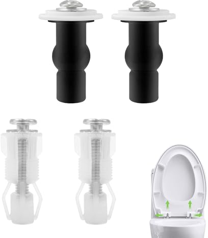 WC Sitz Befestigung Toilettensitz Behoben Schraube - Robuste Toilettensitzschrauben Ersatzteile toilettendeckel befestigung, Universal WC-Sitz Befestigungsset, klodeckel dübel schrauben set (4 Stück)