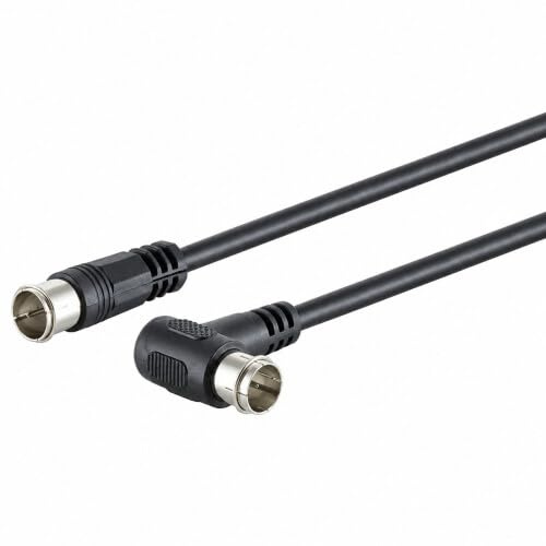 AC-Sat-Corner Vodafone Station Router Netzwerk Anschlusskabel Deluxe Premium Kabel 4K Winkel/Gerade Schnellstecker 100dB Schwarz 1,50 Meter