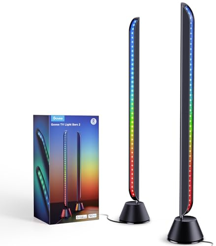 Govee Barra LED per TV, Barra Luminosa RGBIC da 31 Pollici, Più Opzioni di Posizionamento, Retroilluminazione TV per 70-85 Pollici, Luce LED per Decor, Controllo Vocale e App, 2 Confezione