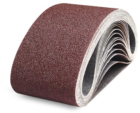 15 stycken slipband 100 x 610 mm, slipband set 3 x korn 80/120/150/240/320 för bandslipar, stationär